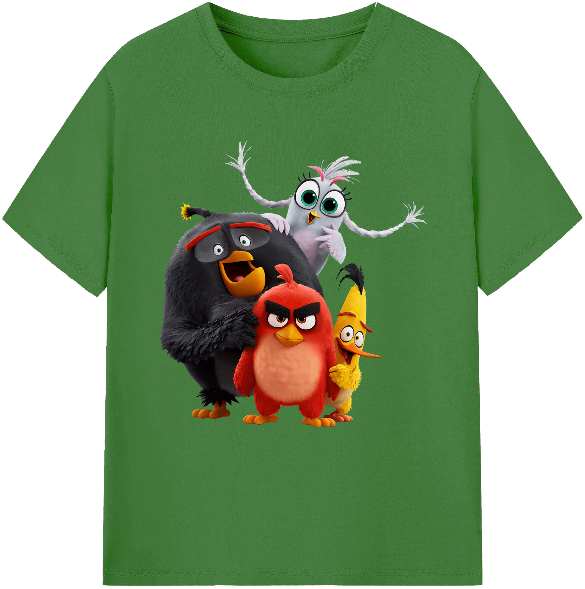 （画像用） Angry Birds アングリーバード レディースカジュアルプリントTシャツ（綿100％）